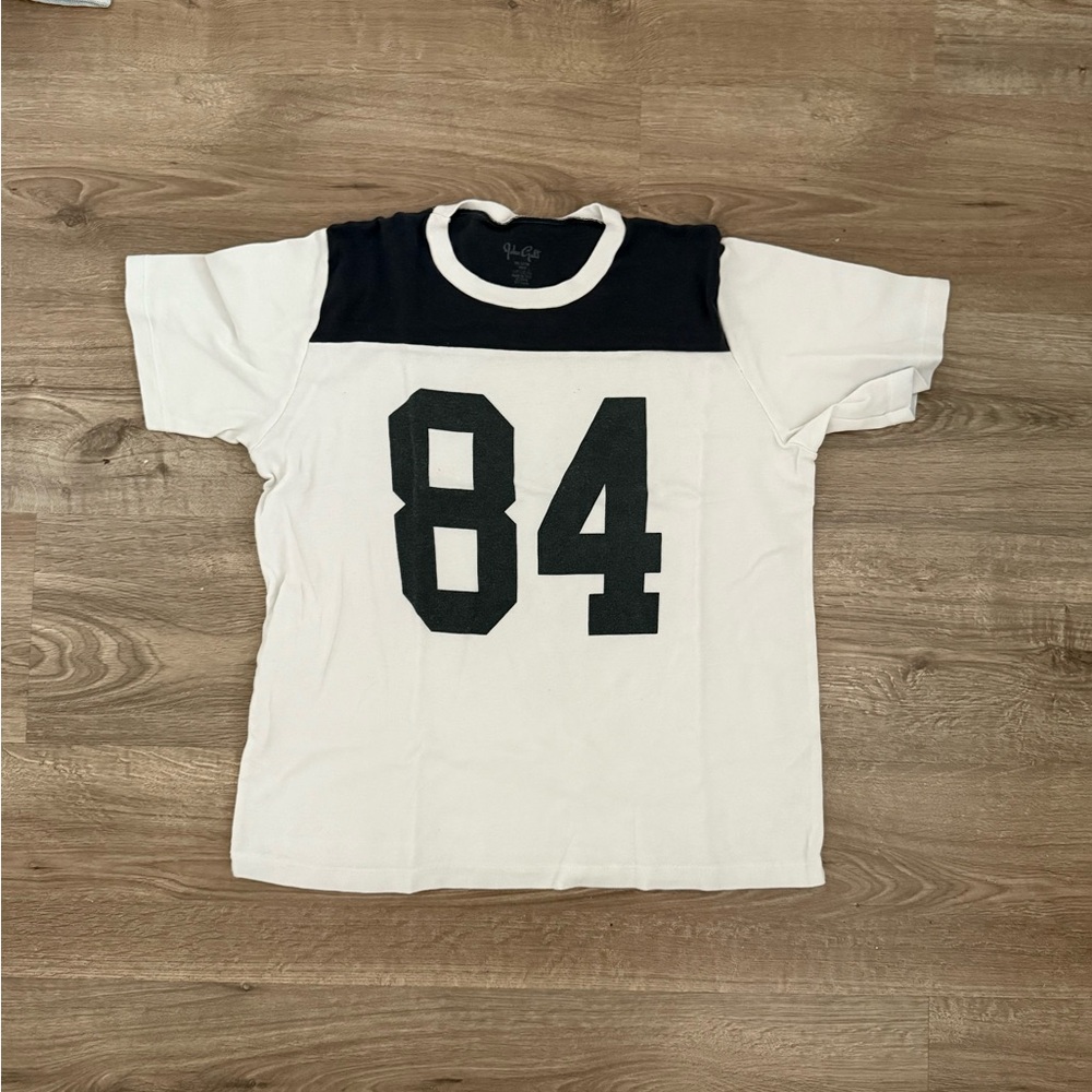 Brandy Melville White and Black Graphic Tee